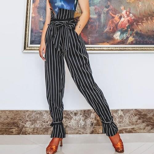 2020 New Latin Dance Dress Women Trousers DL583 Striped Design Dancing Pants Latin Dance Costume Latina Dress