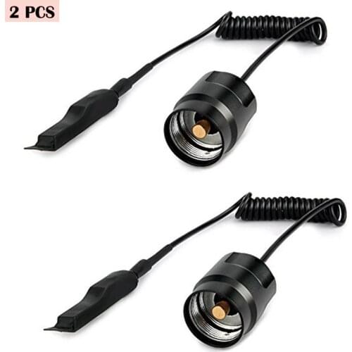 2 pcs/ pack) C8 Remote Control Pressure Switch 2-mode Tactical Switch for C8 Flashlight LED Torch Flashlight Tail Switch