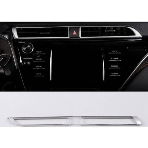 Auto Accessory Danger Lights Central Air Conditioning AC Outlet Vent Cover Trim For Toyota Camry 2018 - 2020 ABS Stainless steel