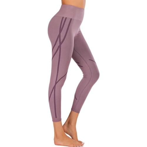 Seamless High Waist Sport Wear For Women Gym Leggings Fitness Solid Yoga Pants Lift Hip Running Trousers