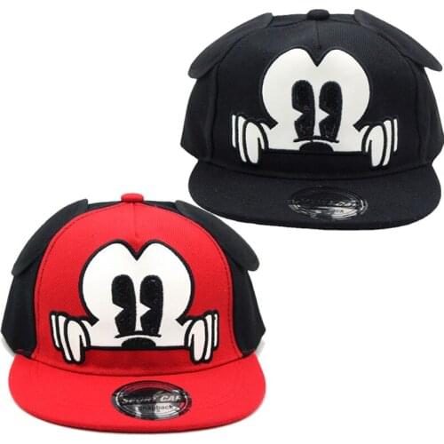 Disney Mickey Mouse Kid Baseball Cap Cartoon Ears Embroidered Cap Boy Girl Hip Hop Dad Hat Summer Sun Hat Outdoor Ponytail Cap