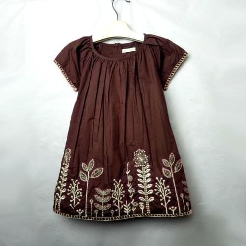 Childrens cotton embroidered dress casual dresses for girl Wedding Sleeveless Flowers Party Princess Dress Baby Girl Dress