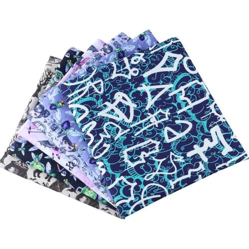 Diy polyester printed fabric patchwork sewing polyester cotton other textile crafts childrens cloth fabric 50 * 140cm/piece