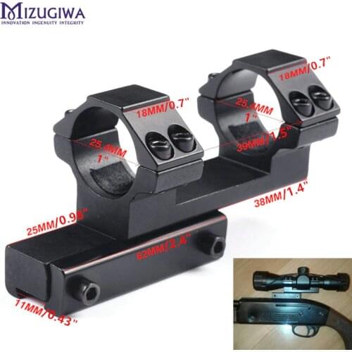 Bi-direction Integral Offset Mount 25.4mm 1" Ring Extended Mount Dovetail 11mm / 20mm Picatinny Rail Weaver Flat Top Rifle Scope