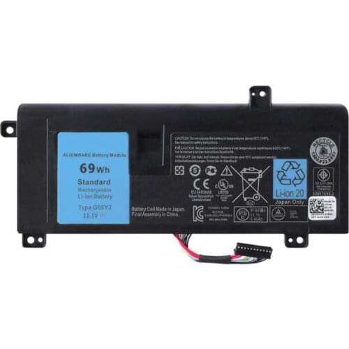 G05YJ replacement battery For Dell Alienware 14X R3 Alienware M14 Alienware 14 Alienware M14X R3 Alienware M14x R4 Y3PN0 8X70T