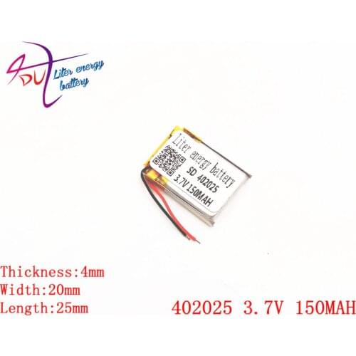 10pcs 3.7V lithium polymer battery 402025 042025 150mah MP3 MP4 small toys Liter energy
