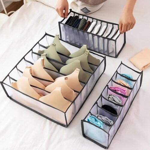 Underwear Storage 3-Piece Sock, Bra, Underwear Sorter, Portable Folding Drawer, Separate Clothes Storage Box
