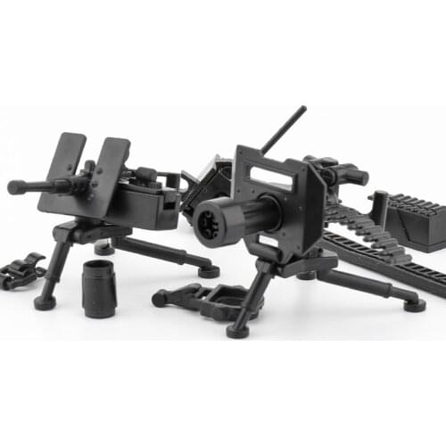 NEW Modern Army Figures Military Gatling Weapons Accessories Building Blocks Military M2 Heavy Machine Guns M2HB Mini Bricks Toy