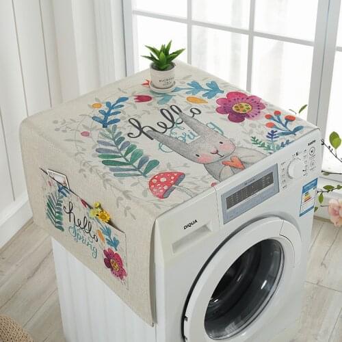 Fridge Dust Proof Cover Multi-Purpose Washing Machine Top Cover with Storage Organizer Bags