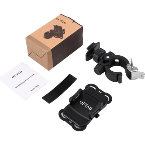 S09A Universal 360 Degree Rotation Bike and Bicycle Motorcycle Handlebar Mount Holder Phone Holder With Support Stand