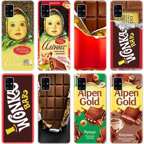 Alenka bar wonka chocolate Case for Samsung Galaxy A12 A02 A03S A21S A22 A32 A52 A72 A82 Quantum 2 S21 Plus FE Ultra M02S M12