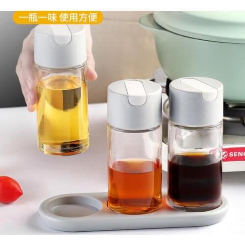 Glass Sealed Oil Can Household Kitchen Tank Pour Artifact Automatic Opening And Closing Small Bottle Vinegar Bot