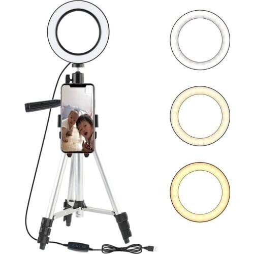 LED Ring Light Camera Photography Annular Lamp Studio Ringlight for Youtube Makeup Phone Selfie Aro De Luz with Tripod Holder