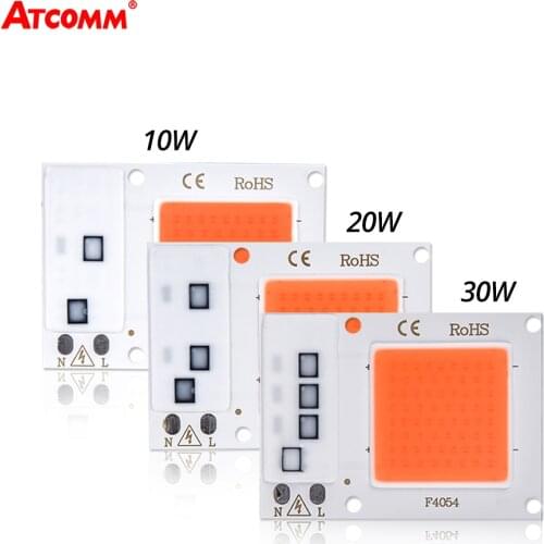 10W 20W 30W LED Phyto Lamp 110V 220V Full Spectrum High Power Grow Lights COB LED Diode Chip Plant Growing Lamps Phytolamp
