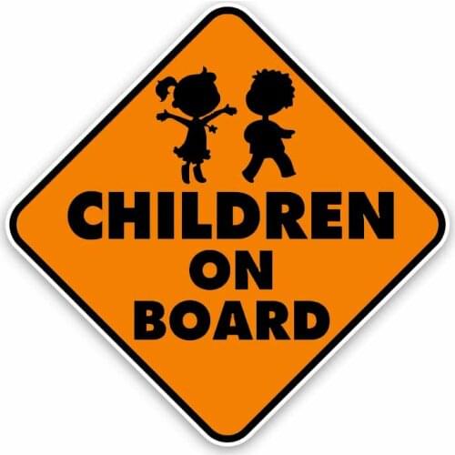 Hot Reflective Car Sticker CHILDREN ON BOARD for Window Bumper Trunk Auto Motorcycle Protection Car Decoration KK15*15cm