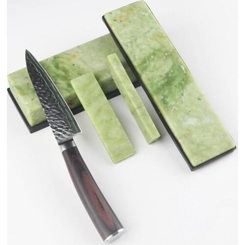 Natural Green Agate sharpening stone Whetstone Grinding Polishing Shaved bar kitchen knife sharpener honing tool