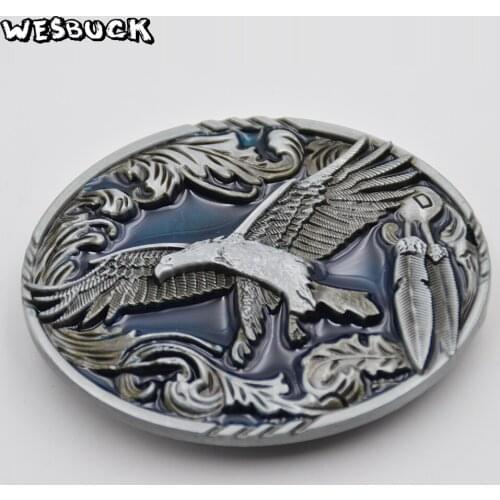 WesBuck Brand Buckle Fly Eagle American Style Meltal Cool Belt Buckls For Mens Belt Buckles