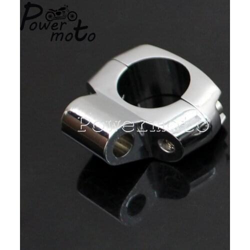 Chrome 1" Handleabr 25mm Bar Motorcycle Mirrors Clamp Speaker Mount Drink Holder Clamp for Honda Yamaha Kawasaki Touring Cruiser