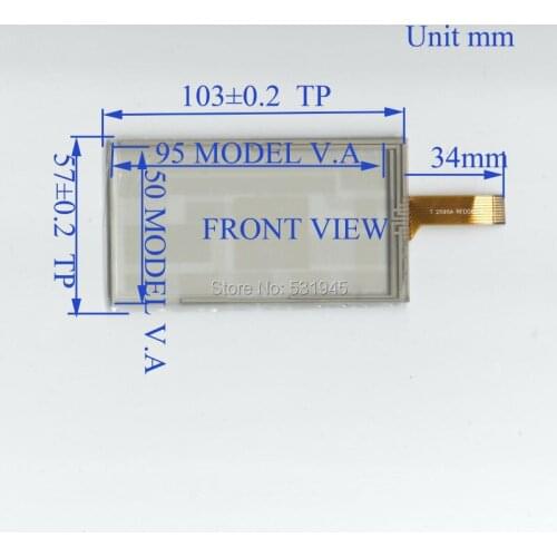 ZhiYuSun T25952A 2.5Inch 9line Touch Screen welding 103mm*57mm 103*57 TOUCHSENSOR