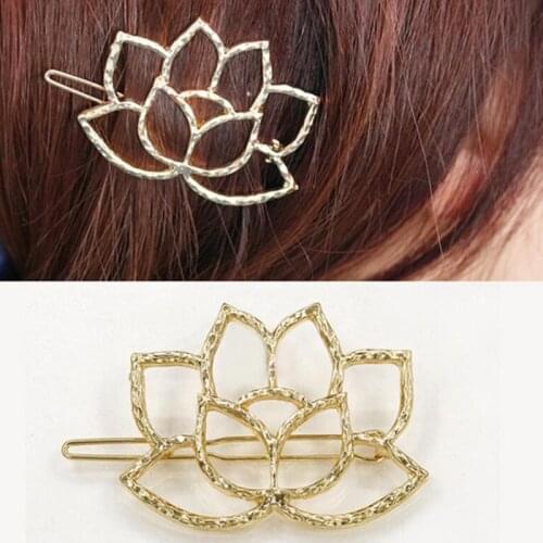 1PC Womens Fashion Hair Accessories Lotus Retro Styling Hairpin Hair Clips Headdress Flower Hair Accessories