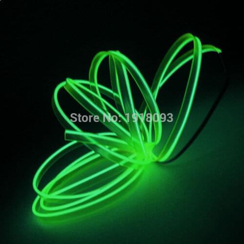 10Colors Select 5M 2.3mm-skirt Trendy EL Wire Flexible Led Neon Light Glowing for Car Inside decor 5V Drive LED Strip