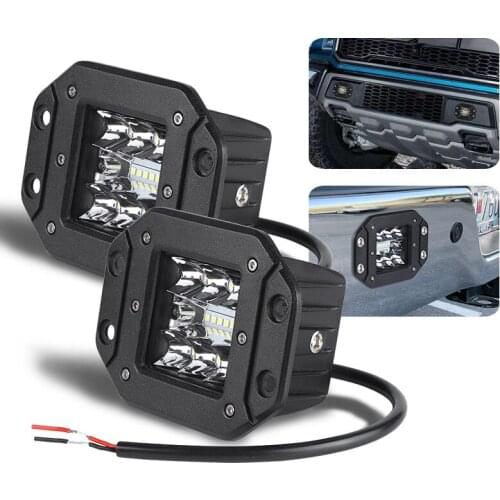 2pcs 4 inch 39W Flush Mount LED Work Light Pods combo beam LED Driving fog light For Jeep Offroad 4x4 4WD SUV ATV Motorcycle