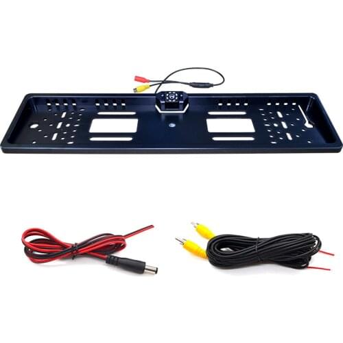 2021 New European License Plate Frame Waterproof 4/8 LED Light General HD Car Rear View Reversing Night Vision Camera