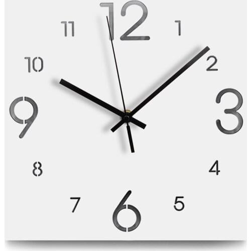 Europe Wooden Wall Clock Silent Wood Decorative Clock Modern Design Digital Number Hanging Wall Clocks Living Room Home Decor