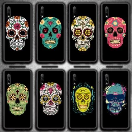 Skull print pattern art Phone Case for Huawei Honor 30 20 10 9 8 8x 8c v30 Lite view 7A pro