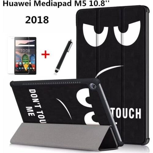 Funda stand Flip Cover For Huawei Mediapad M5 Pro 10.8 inch CMR-AL09 CMR-W09 CMR-W19/AL19 Tablet Painted Pu leather Smart Case