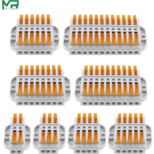 Kv223 fixed quick connector CH223-5 in 5 out spring terminal wire butt terminal fixing base connector CH223-2/3/4/5/6/8/10/12