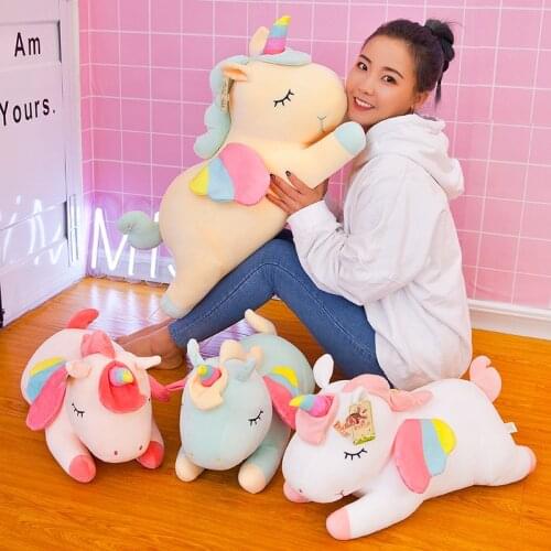 Lovely Giant Unicorn Plush Toy For Children 30CM Soft Stuffed Plush Toy Filled Doll Cushion Pillow For Girl Birthday GiftZL532