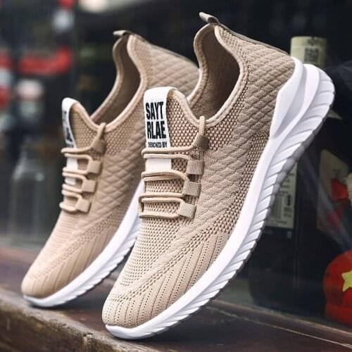 Spring Fashion Men Sneakers Mesh Casual Shoes Light Comfortable Lac-Up Soft Sneaker Breathable Outdoor Walking Sport Shoes