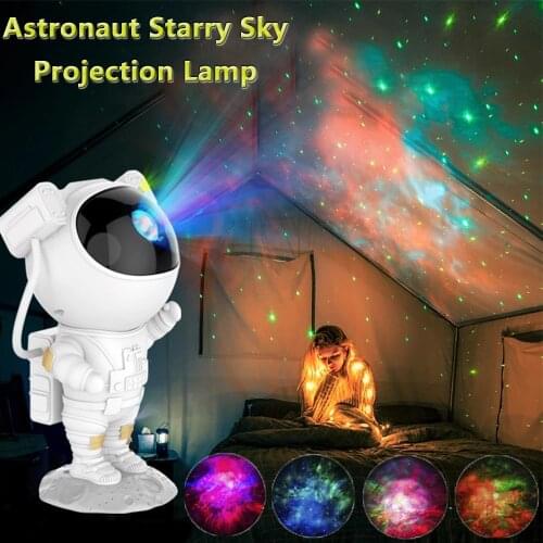 Laser Moon Starry Sky Space Astronaut Projector Light 360° Dymaic Star Galaxy Night Light for Childrens Gift Home Bedroom Decor