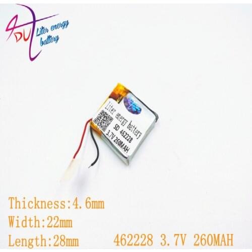 Liter energy battery lithium polymer battery 462228 3.7V 260MAH MP3 MP4 Bluetooth stereo headset DIY / Toys