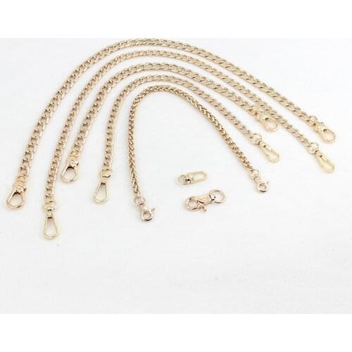 Handbag Single Shoulder Small Square bag Handle Metal Chain Accessories Gold 40cm and 60cm