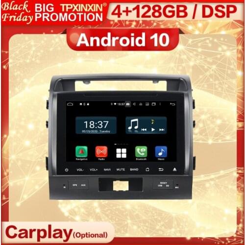 Carplay 2 Din Android Multimedia Stereo Receiver For Toyota Land Cruiser 2008 2009 2010 2011 2012 GPS BT Radio Player Head Unit