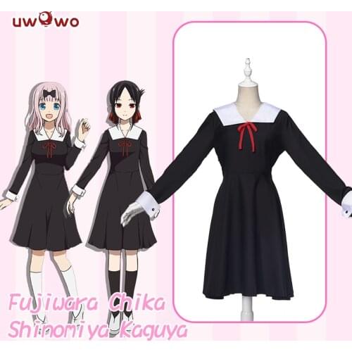Uwowo Anime Kaguya-sama: Love Is War Cosplay Costume Shinomiya Kaguya Fujiwara Chika Universal Uniform Dress