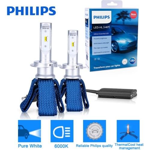 Philips H11 H8 LED Car Fog Lamp 6000K H7 H4 Headlight Bulbs HB3 HB4 9005 9006 HIR2 Cars Fanless LED Lights Motorcycle Lampada