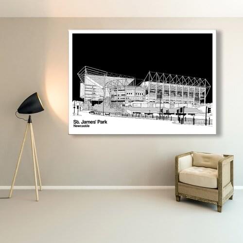 NUFC St. Zams Park Stadium Poster Canvas Wall Art Painting English Premier League Football Theme Home Decoration Gifts for Fans