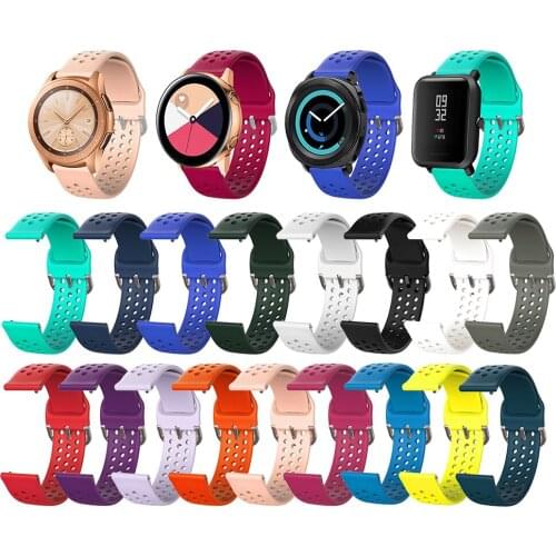 Sport Breathable Silicone Band Strap For Apple Watch Series 6 5 4 3 2 1 SE 44mm 40mm 42mm 38mm Samsung Huawei Amazfit 20mm 22mm