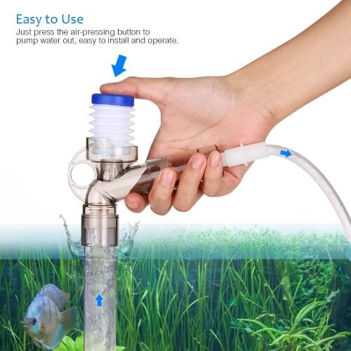 Manual Air-pressing Aquarium Fish Tank Gravel Cleaner Siphon Gravel Suction Pipe Filter Water Changer Sand Washer Cleaning Tool