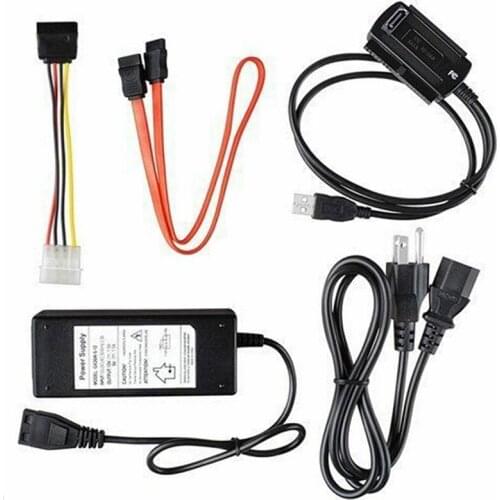 SATA Inch PATA IDE to USB 2.0 Adapter Transfer Cable Kit For 2.5/3.5 Inch External Hard Drives USB to IDE/SATA Cable Adapter New