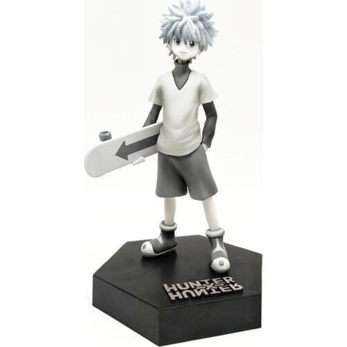 Japan Anime hunter x hunter Killua Zoldyck Skate Ver. Gray PVC Figure Figurine Collectible Model Statue Toy 19cm New With Box