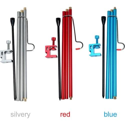 Telescopic Mini Foldable Stainless Steel Lamp Holder Rod for Fishing Outdoor Camping Hiking BBQ Lantern Light Pole