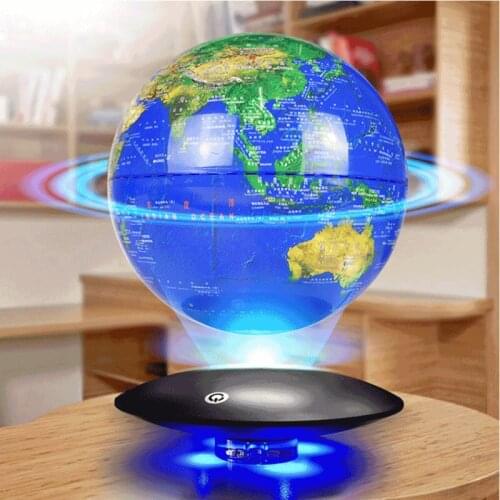 TT Smart Earth Instrument 3D Magnetic Suspension Self-Rotation Luminous Decoration Creative Black Technology High-End Table Lamp