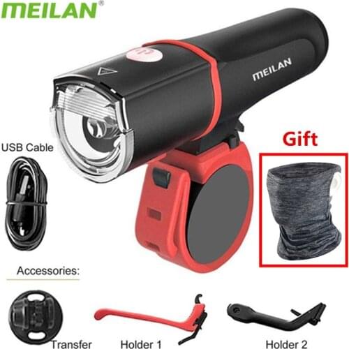 Meilan C4 Bicycle Light 2500mAH USB Charging Cycling Light IPX5 Waterproof For Cycling Support GOPRO Camera Bike Accessories