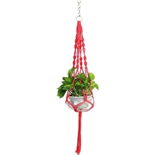 Plant Hangers Hanging Planter Basket Decorative Flower Pot Holder No Tassels Hanging Flower Pot For Wall Home Decor 10 Color