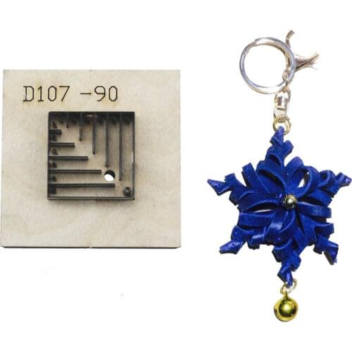 Japan Steel Blade DIY Leather CraftThree dimensional snowflake pendant Die Cutting Knife Mould Wooden Die Hand Punch Tool