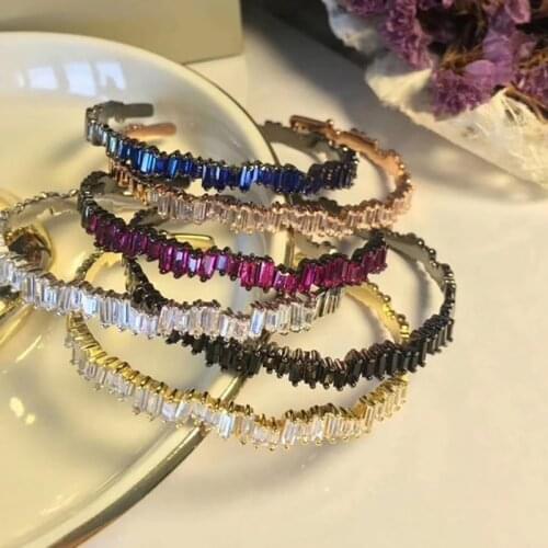 YPAY8Fashion Brand Women Bracelets & Bangles Open Cuff Design Stainless Steel Crystal Bracelets Luxury Rose Gold Jewelry